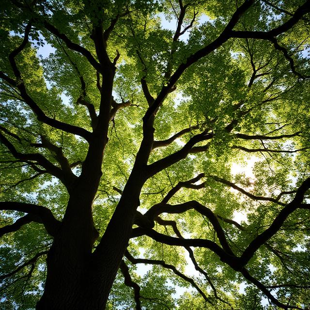 Southern hardwood tree canopy